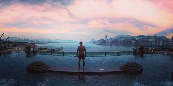 泳池全景男人香港