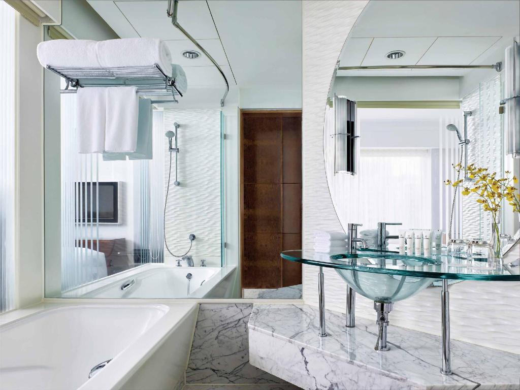 酒店廁所浴室奢華玻璃雲石