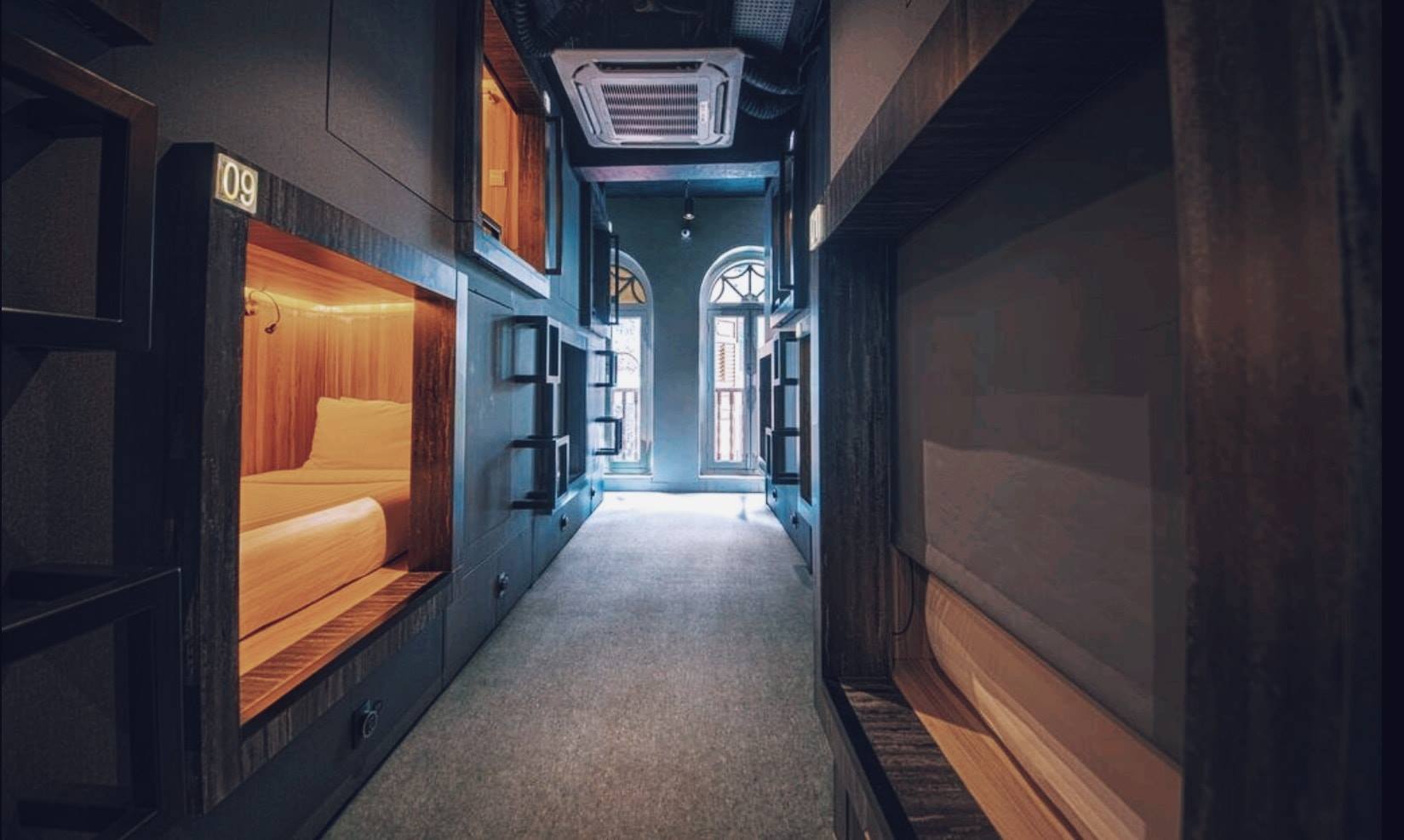 Room tour of capsules in Cube Boutique Capsule Hotel