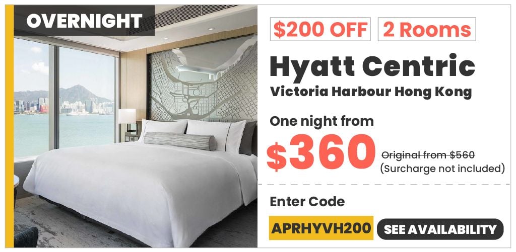 Consumption Voucher Scheme 2022 Hotel Offers: Hyatt Centric Victoria Harbour $200 off
