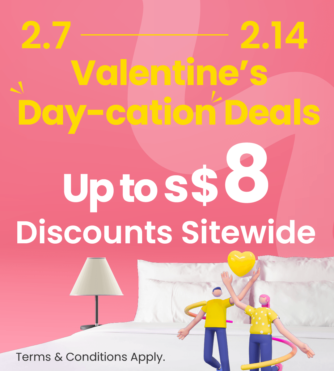 Valentine's Day Offer: Instant Discounts on Selected Bookings