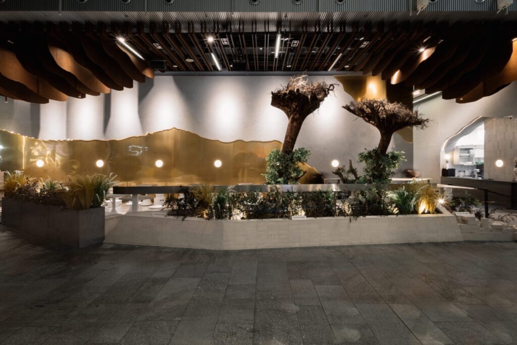 Equate Coffee – Orchard Road interior uprooted tree