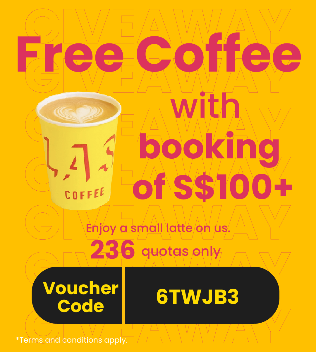Member Exclusive: Free Latte at Flash Coffee on Daycation booking of S$100+