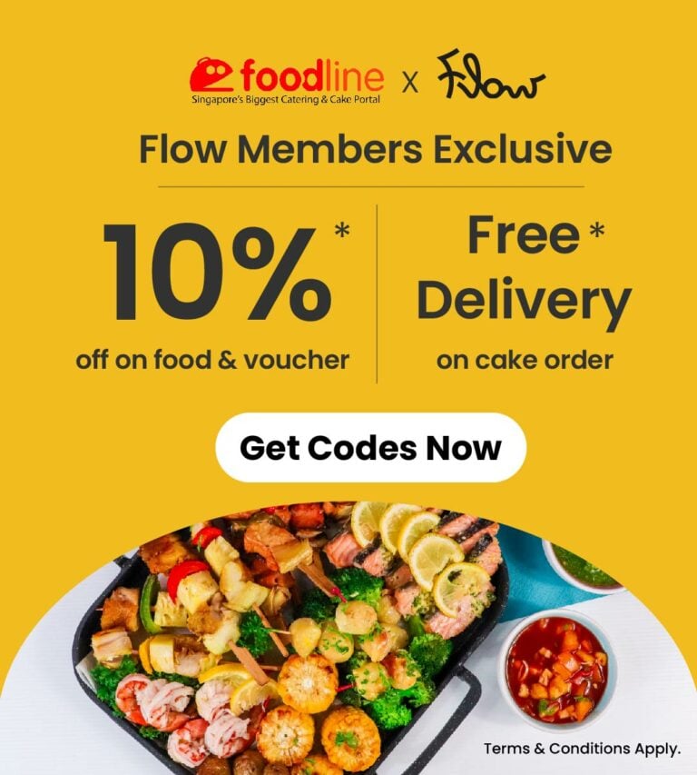 Flow x Foodline: Grab 10% OFF discount + Free Delivery