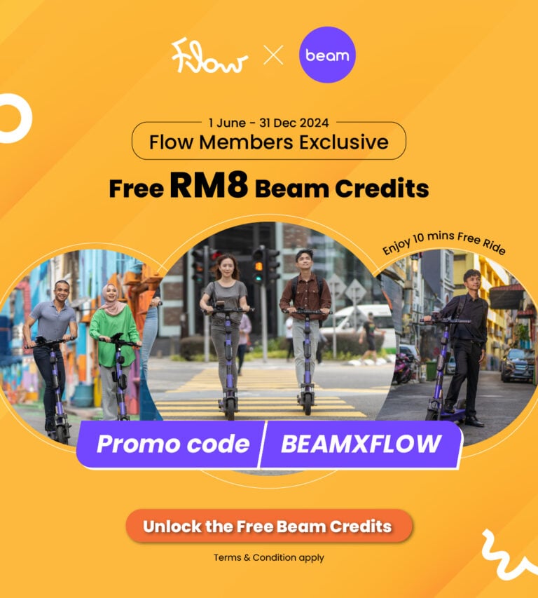 Flow x Beam: Explore KL on Us – FREE 10 mins Ride Adventure