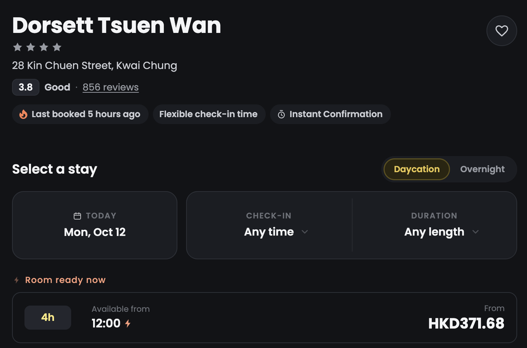 best hourly hotel app Hong Kong